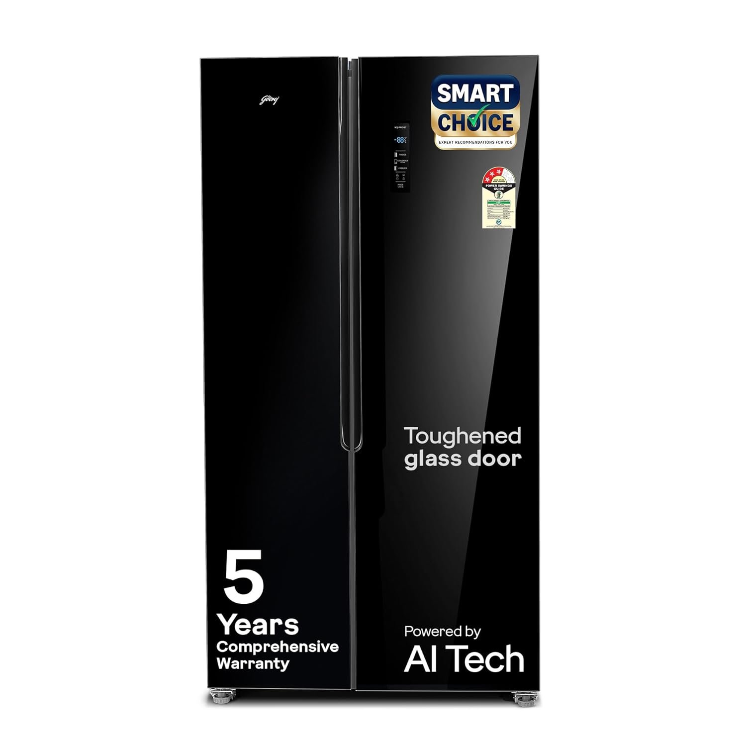 Godrej 600L 3Star 5 Years Comprehensive Warranty Smart Convertible Zones side by side fridge