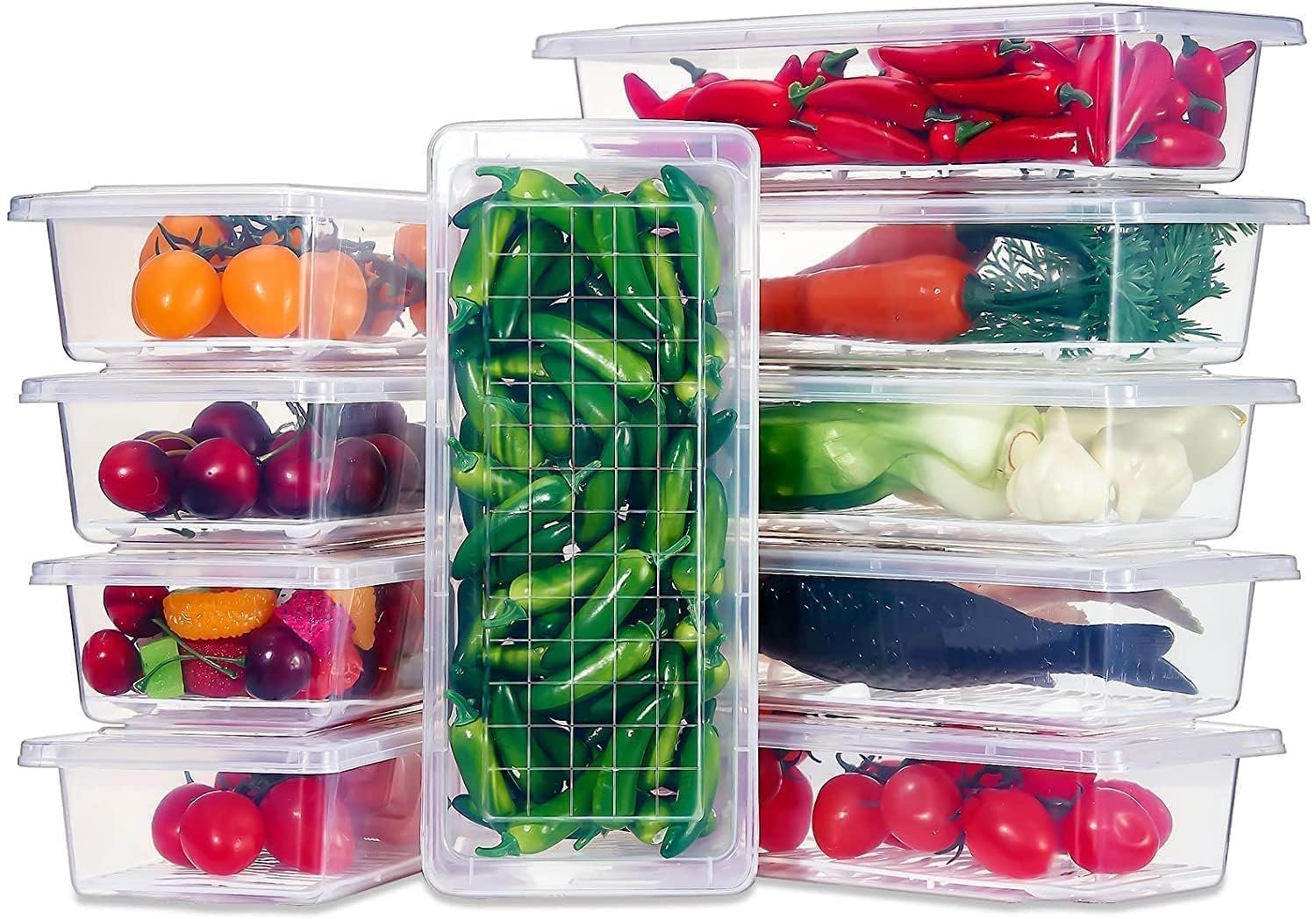 Satpurush Fridge Storage Containers Set of 4 | BPA Free fridge basket
