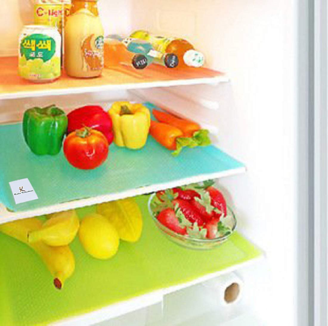 Kuber Industries PVC 6 Piece Refrigerator Drawer Mat Set - fridge mat